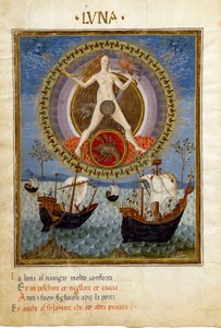 कर्क राशि के साथ चंद्रमा। राइजिंग मारी के दौरान नावें (लघु, c.1470) द्वारा क्रिस्टोफोरो डी प्रेडिस