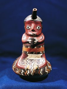 संगीत विषय का मानवरूपी पोत, पेरू (पॉलीक्रोम टेराकोटा) द्वारा संस्कृति नाजका