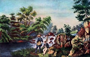 ट्राउट स्ट्रीम, 1852। द्वारा कैरियर और Ives