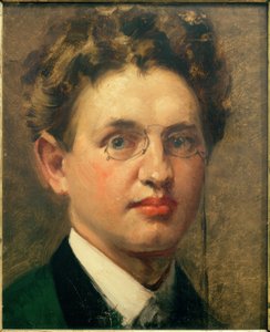 सेल्फ-पोट्रेट, एन फेस, pince-nez के साथ द्वारा कर्ट हेरमैन