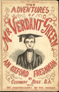श्री Verdant ग्रीन एक ऑक्सफोर्ड Freshman के एडवेंचर्स के लिए कवर चित्रण द्वारा कुथबर्ट बेडे
