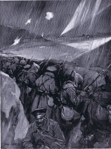 हचिंसन द्वारा प्रकाशित राष्ट्रों के इतिहास (खंड 4) से एड्रियनोपल (1912-1913) बाल्कन युद्ध को घेरने वाले बुल्गारियाई, c. 1920 (लिथो)