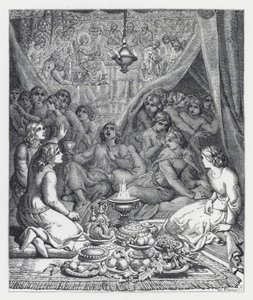 टेनीसन की कविता, द प्रिंसेस (उत्कीर्णन) के लिए चित्रण द्वारा डैनियल (बाद) मैक्लिज़
