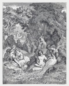 टेनीसन की कविता, द प्रिंसेस (उत्कीर्णन) के लिए चित्रण द्वारा डैनियल (बाद) मैक्लिज़