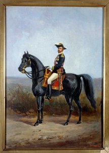 जनरल जॉर्जेस बौलैंगर (1837-1891) का घुड़सवारी चित्र, राजनेता डैनियल अलेक्जेंडर विलियमसन (1822-1903) द्वारा 19 वीं शताब्दी का चित्र। 0,36 x 0,25 मीटर पेरिस, मुसी कार्नावलेट द्वारा डैनियल अलेक्जेंडर विलियमसन