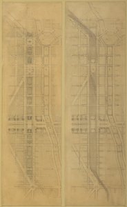 प्लेट 79 शिकागो की योजना से 2 चित्र, 1909: सुझाए गए स्थान और व्यवस्था ... द्वारा डेनियल बर्नहैम