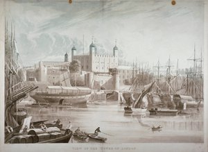लंदन का टॉवर, 1819। द्वारा डैनियल हैवेल