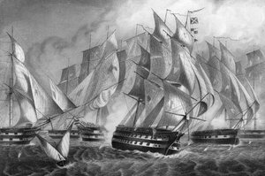 सर चार्ल्स नेपियर्स ने केप सेंट विंसेंट से जीत हासिल की, 5 जुलाई 1833 सी 1857। द्वारा डैनियल जॉन पाउंड