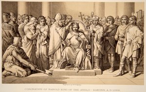 1066 में हेरोल्ड II का राज्याभिषेक, डब्ल्यू रिडवे द्वारा उत्कीर्ण द्वारा डेनियल मैक्लिज़