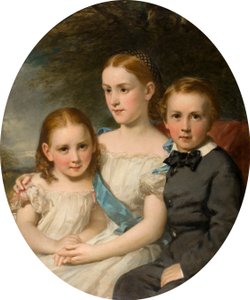 विलियम नीश के बच्चे, c.1862 (कैनवास पर तेल)