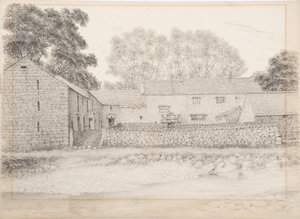 मर्टन हॉल, Appleby, c.1916 (कार्ड पर चारकोल und पेंसिल)