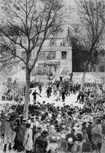 विक्टर ह्यूगो (1802-85) के जन्म की 80 वीं वर्षगांठ का उत्सव &39;ले मोंडे इलस्ट्रे&39;, 27 जुलाई 1881 (जाइलोग्राफ) से