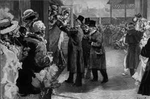पेरिस कम्यून में भाग लेने के लिए निर्वासन के बाद लुईस मिशेल फ्रांस (1830-1905) लौट आए। हेनरी रोशफोर्ट (1831-1913), लुई ब्लैंक (181-1882) और जॉर्ज क्लेमेंस्यू (1841-1929) द्वारा सेंट लज़ारे स्टेशन (सेंट-लज़ारे) में इसका स्वागत किया गया।