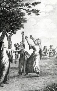 मिस्र में डांसिंग गर्ल्स, पूर्व और 1792 में अरब और अन्य देशों के माध्यम से नीबह्र्स ट्रेवल्स से ली गईं द्वारा डेनिश स्कूल