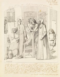 दांते, 1848-9 की मौत की पहली वर्षगांठ पर एक परी का चित्रण द्वारा डांटे गेब्रियल चार्ल्स रोसेटी