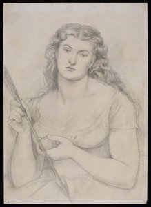 "वीनस वर्टिकोर्डिया" के लिए अध्ययन, c.1863-64 द्वारा डांटे गेब्रियल चार्ल्स रोसेटी