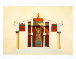 एजिना में बृहस्पति के मंदिर का अनुप्रस्थ खंड