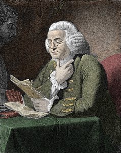 बेंजामिन फ्रैंकलिन (1706-1790), अमेरिकी दार्शनिक, भौतिक विज्ञानी और राजदूत का पोर्ट्रेट। डेविड मार्टिन द्वारा एक पेंटिंग के बाद उत्कीर्णन। द्वारा डेविड (बाद में) मार्टिन