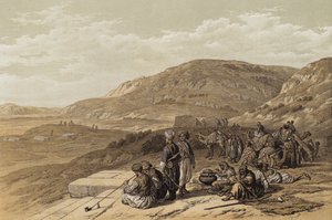 शकेम में याकूब का कुआं (रंगीन लिथो)