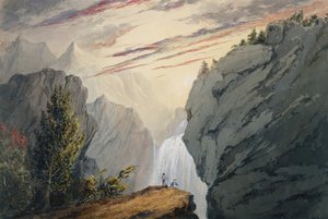 झरने पर, ca. 1850।