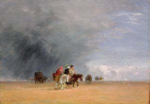 1848 में रेत को पार करना द्वारा डेविड कॉक्स