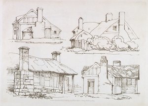 1816 के लिए लैंडस्केप पर प्रगतिशील पाठ से प्लेट 3, 1816 (सॉफ्ट ग्राउंड ईचिंग) द्वारा डेविड कॉक्स