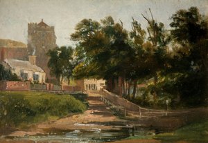 ऑल सेंट्स चर्च, हेस्टिंग्स, 1813। द्वारा डेविड कॉक्स बड़े
