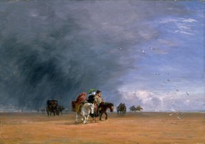 रेत को पार करना, 1848। द्वारा डेविड कॉक्स बड़े