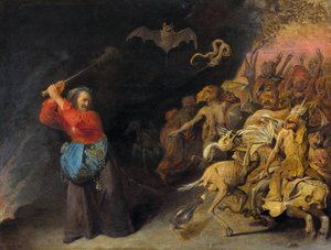 मेग ला फोले - मैड मेग (डी ड्यूल ग्रिएट) रिकर्ट (रिजकार्ट), डेविड (1612-1661) द्वारा। कैनवास पर तेल, c १६५०, कला इतिहास संग्रहालय, वियना द्वारा डेविड द्वितीय रेकैर्ट