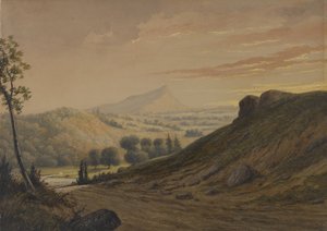 न्यू इंग्लैंड के दृश्य, c.1850 (कागज पर wc)