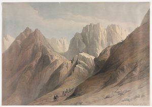 1839 की सिनाई की निचली श्रेणी का चढ़ाई। द्वारा डेविड रॉबर्ट्स