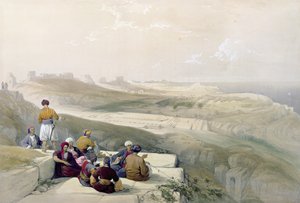 आस्कलोन, &39;द होली लैंड&39; के वॉल्यूम II से प्लेट 57, लुई हागे (1806-85) पब द्वारा उकेरी गई। 1843 द्वारा डेविड रॉबर्ट्स