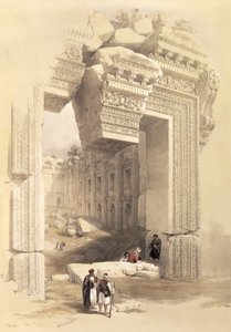 बाल्बेक, 7 मई 1839, लुई हागे (1806-85) पब द्वारा उत्कीर्ण &39;द होली लैंड&39; के खंड II से प्लेट 81 1843 द्वारा डेविड रॉबर्ट्स