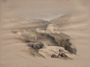 क्रिश्चियन चर्च ऑफ सेंट जॉर्ज लुड्ड में, प्राचीन लिडा, 1839। द्वारा डेविड रॉबर्ट्स