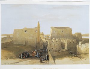 मिस्र, लक्सर में मंदिर, डेविड रॉबर्ट्स द्वारा उत्कीर्ण द्वारा डेविड रॉबर्ट्स