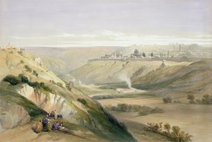 जेरूसलम, 5 अप्रैल 1839, लुइस हेघे (1806-85) पब द्वारा उत्कीर्ण &39;द होली लैंड&39; के खंड I से प्लेट 18 1842 द्वारा डेविड रॉबर्ट्स