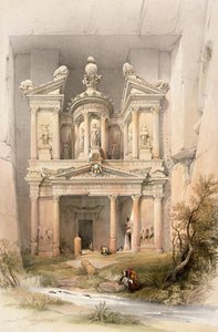 पेट्रा, 7 मार्च 1839, लुई हागे (1806-85) पब द्वारा उत्कीर्ण &39;द होली लैंड&39; के वॉल्यूम III से प्लेट 92। 1849