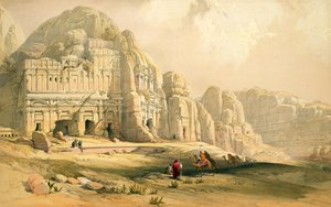 पेट्रा, मार्च 8, 1839, लुई हागे (1806-85) पब द्वारा उत्कीर्ण &39;द होली लैंड&39; के वॉल्यूम III से प्लेट 96। 1849 द्वारा डेविड रॉबर्ट्स