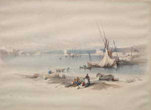 पोर्ट ऑफ टायर, 1839। द्वारा डेविड रॉबर्ट्स