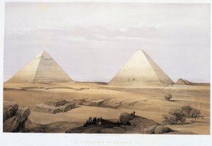 गीज़ेह के पिरामिड - "द होली लैंड" में, लंदन 1849 द्वारा David Roberts