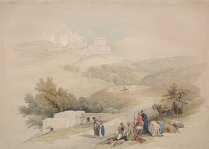 1839 में सेंट जॉन सबस्ते के चर्च के अवशेष। द्वारा डेविड रॉबर्ट्स