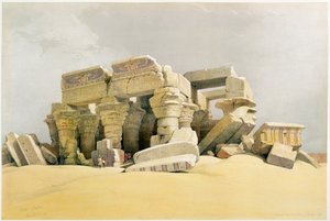 कोम ओम्बो के मंदिर के खंडहर, मिस्र, c1845 द्वारा डेविड रॉबर्ट्स