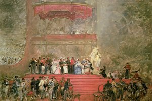द ग्रेट प्रदर्शनी के लिए क्रिस्टल पैलेस का उद्घाटन, 1851 द्वारा डेविड रॉबर्ट्स