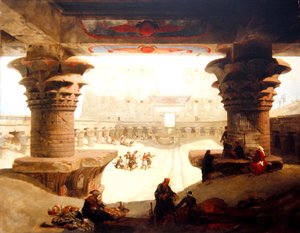 एडफौ का मंदिर, ऊपरी मिस्र द्वारा डेविड रॉबर्ट्स