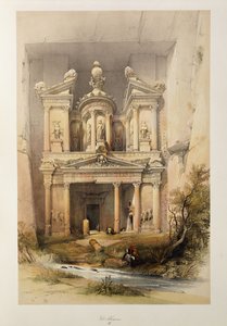 द ट्रेजरी - एल ख़ासने, "द होली लैंड" श्रृंखला, 1842-1849 से द्वारा डेविड रॉबर्ट्स