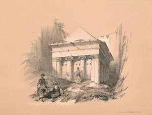 जकर्याह का मकबरा, 1855 द्वारा डेविड रॉबर्ट्स