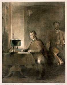 वेलिंगटन राइटिंग हिज डिस्पैचेज, c1836 द्वारा डेविड विल्की