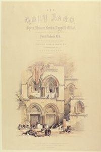 लंदन, 8842 में प्रकाशित लुई हेघे (1806-85) द्वारा उत्कीर्ण द होली लैंड के वॉल्यूम I से शीर्षक पृष्ठ द्वारा रॉबर्ट्स के बाद डेविड