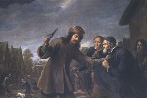 एक गांव पर हमला, 1648 द्वारा डेविड टेनियर्स द यंगर
