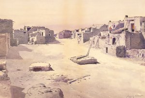 ओरैबी, तुसयान, एरिजोना के पुएब्लो में स्ट्रीट,